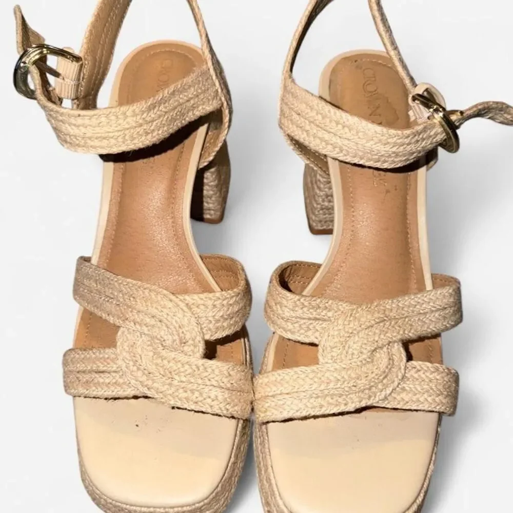 Crown-vintage Women's Tan and Cream Espadrilles